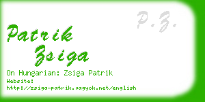 patrik zsiga business card